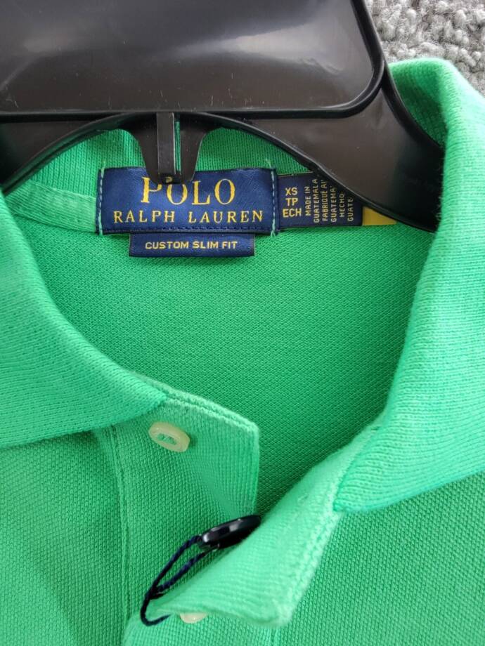 Polo Ralph Lauren Custom Slim Fit Mesh Polo Shirt Men's XS Green Short Sleeve