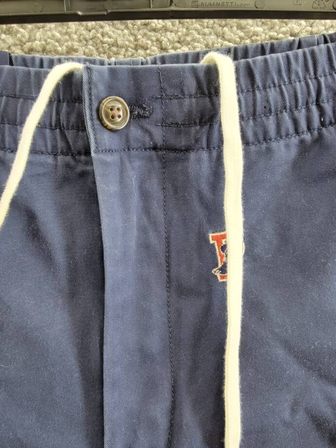 Polo Ralph Lauren 6-Inch Polo Prepster P-Wing Shorts Men's S Navy Button Closure