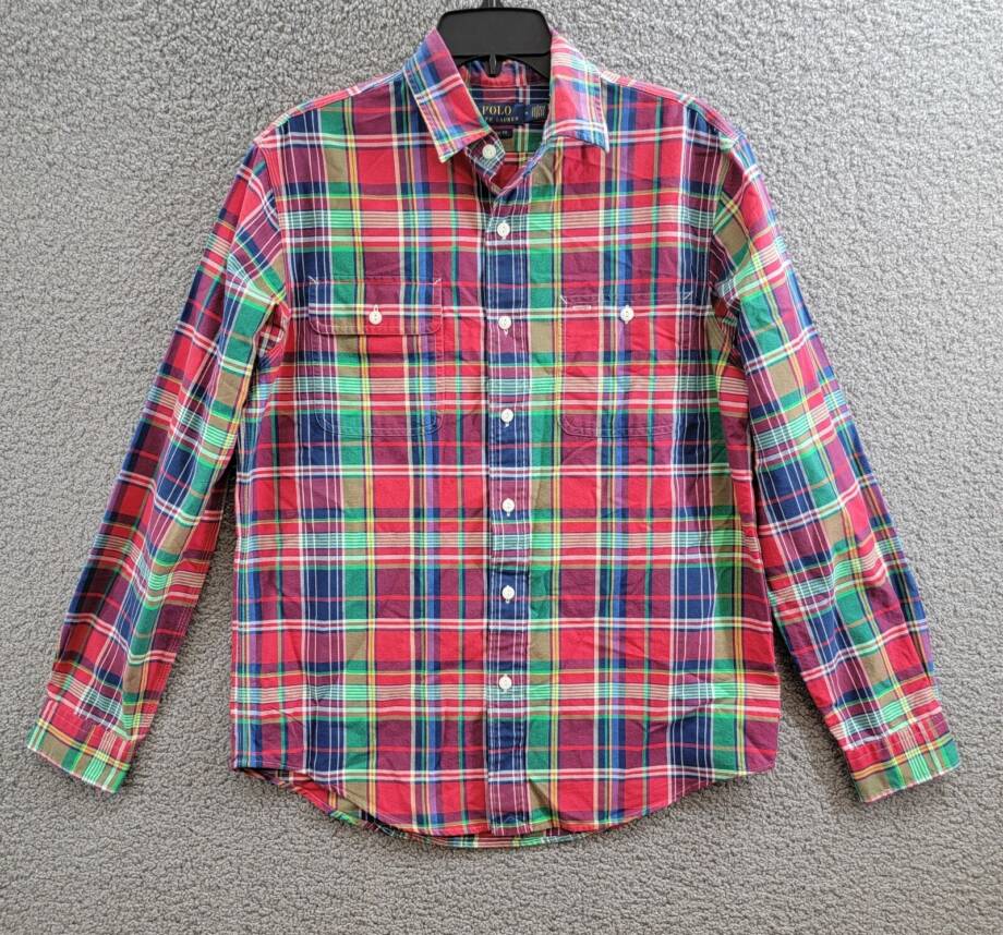 Polo Ralph Lauren Classic Fit Plaid Oxford Workshirt Men's M Multicolor