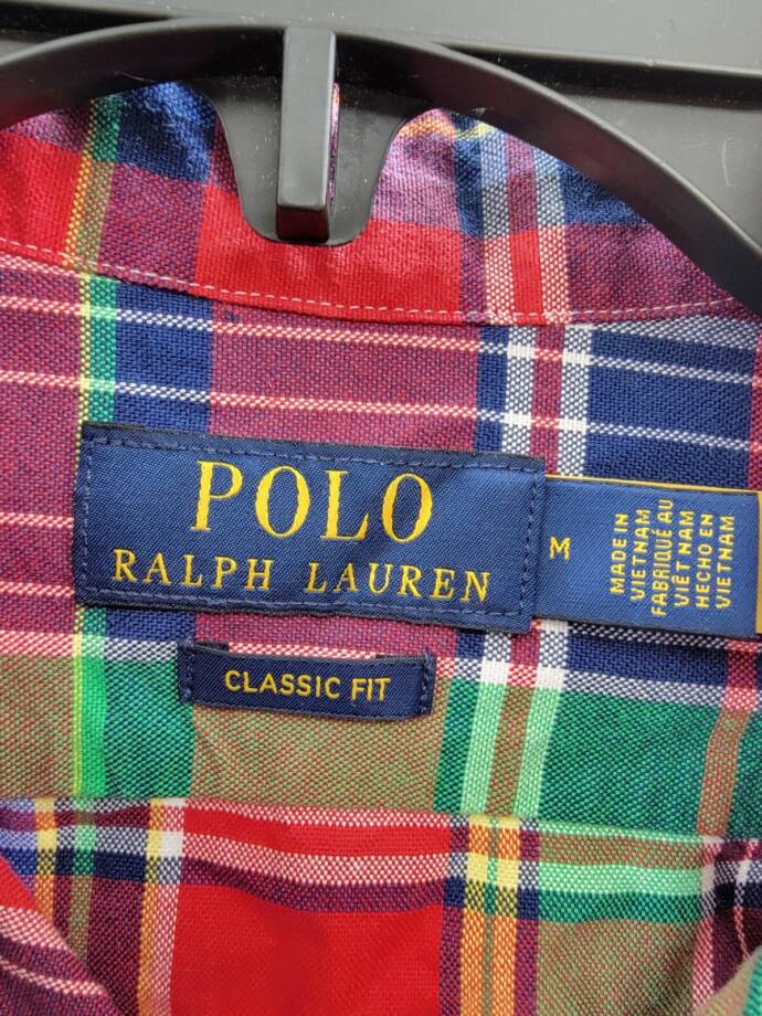 Polo Ralph Lauren Classic Fit Plaid Oxford Workshirt Men's M Multicolor