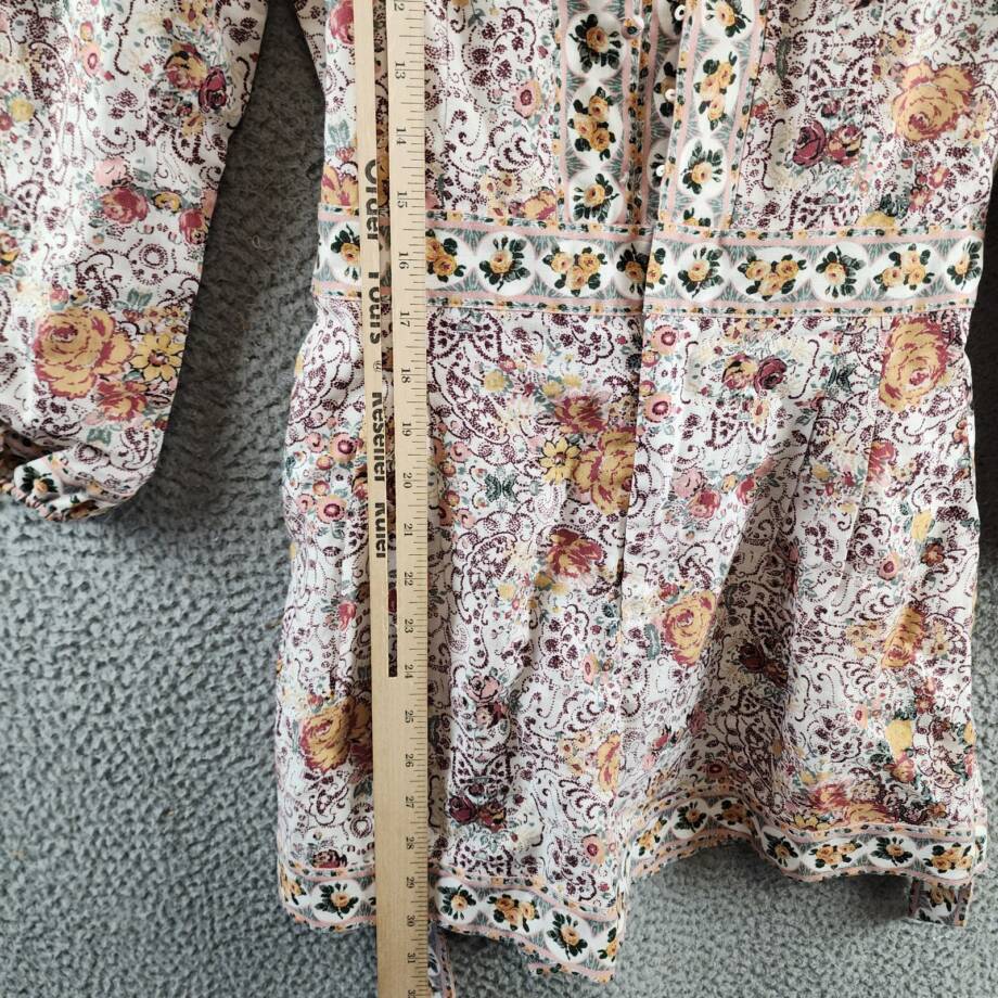 PAIGE Puglia Belted Romper Women's 4 Blanc Multi Floral Linen Blend 3/4 Sleeve