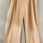 AQUA Pleated-Waist Wide-Leg Pants Women's M Coco Elastic Waist Zipper Closure~
