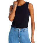 L'AGENCE Mikaela Tank Top Women's M Black Scoop Neck Pullover Style Sleeveless~