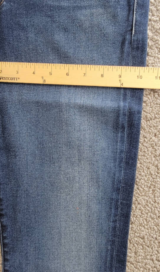 MOTHER The Outsider High Rise Ankle Fray Flare Jeans Women's 32 Uncharted Button