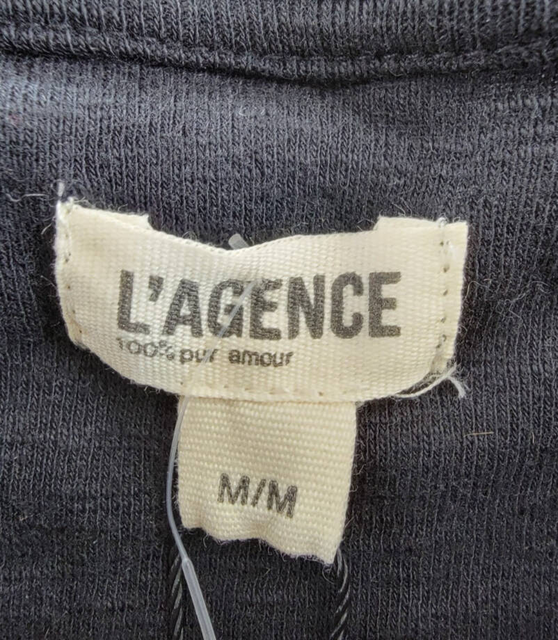 L'AGENCE Mikaela Tank Top Women's M Black Scoop Neck Pullover Style Sleeveless~