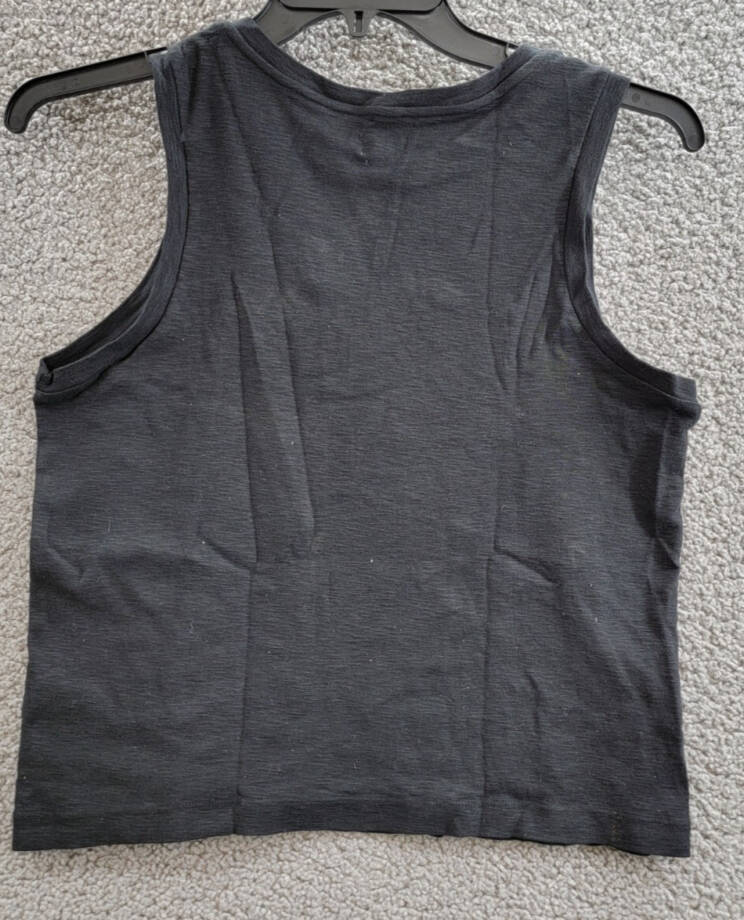L'AGENCE Mikaela Tank Top Women's M Black Scoop Neck Pullover Style Sleeveless~