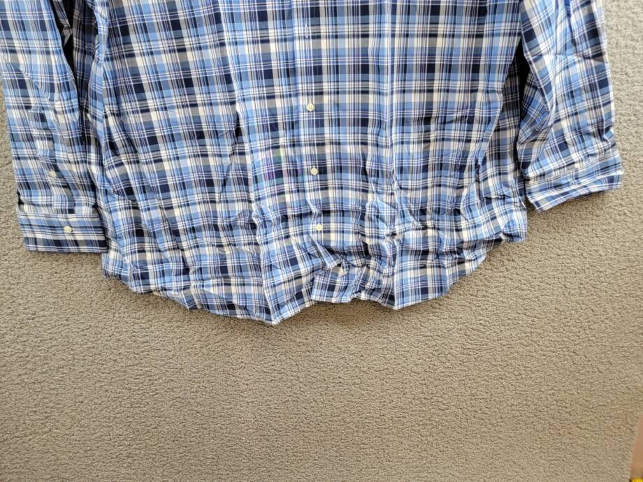 Polo Ralph Lauren Big & Tall Plaid Stretch Poplin Shirt Men's 3XB Blue Multi