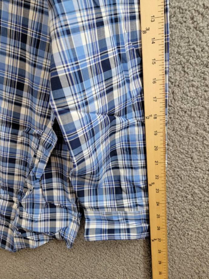 Polo Ralph Lauren Big & Tall Plaid Stretch Poplin Shirt Men's 3XB Blue Multi