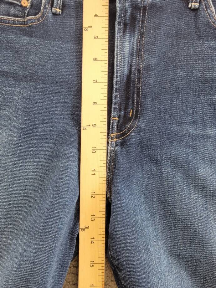 MOTHER The Outsider High Rise Ankle Fray Flare Jeans Women's 32 Uncharted Button