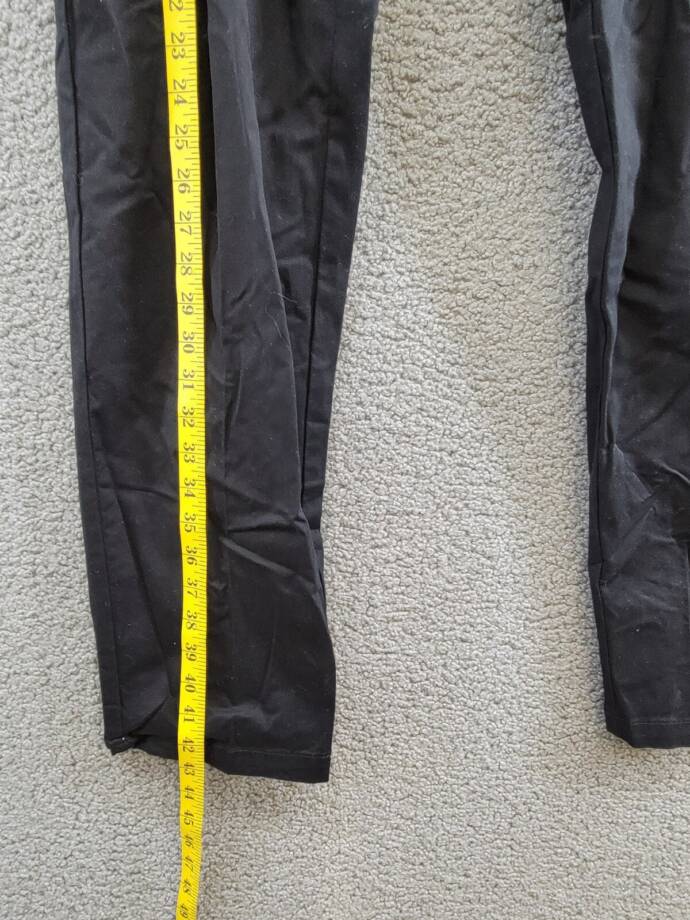 Frank And Oak Relaxed-Fit Pleated Tapered Chinos Men's 34 Black Button Zipped
