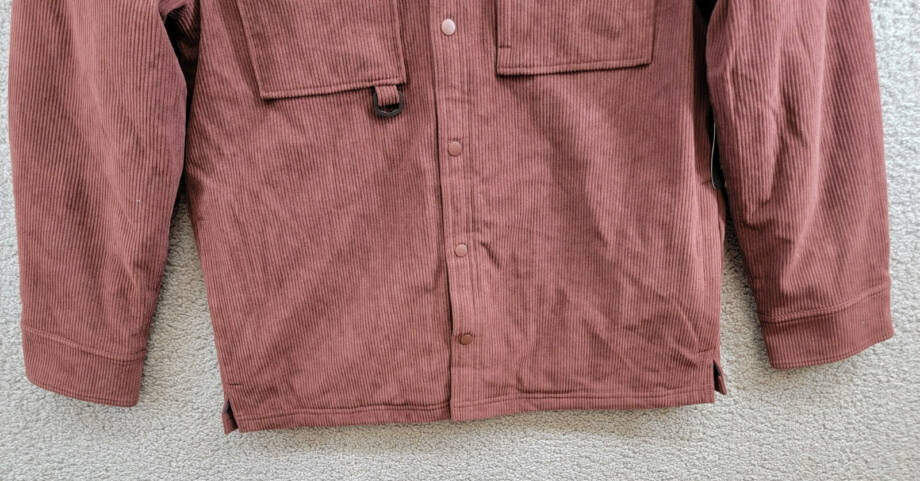 BASS OUTDOOR Relaxed Fit Corduroy Shirt Jacket Men's S Rum Raisin Long Sleeve