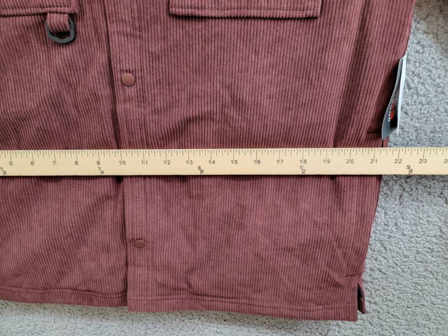 BASS OUTDOOR Relaxed Fit Corduroy Shirt Jacket Men's S Rum Raisin Long Sleeve