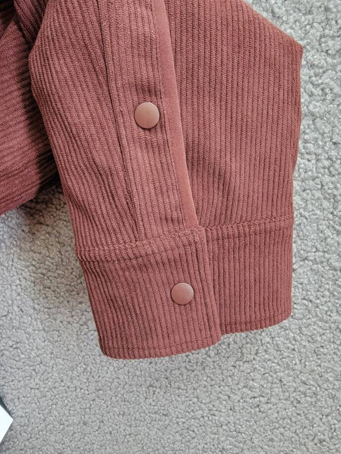 BASS OUTDOOR Relaxed Fit Corduroy Shirt Jacket Men's S Rum Raisin Long Sleeve