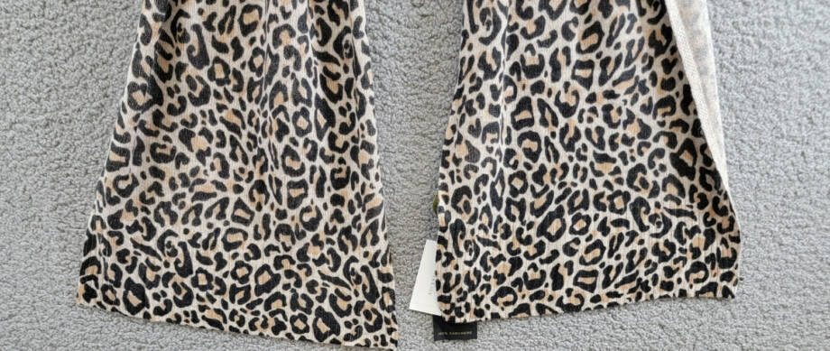 Charter Club Cashmere Leopard Muffler Scarf Women's One Size Black Combo