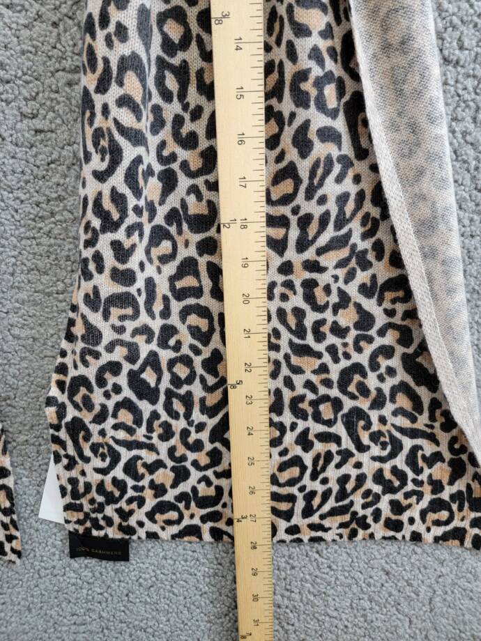 Charter Club Cashmere Leopard Muffler Scarf Women's One Size Black Combo