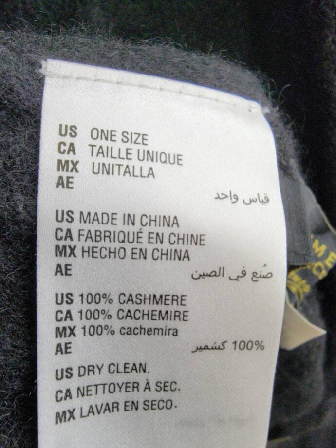 Charter Club Ribbed 100% Cashmere Scarf Women's One Size Classic Black