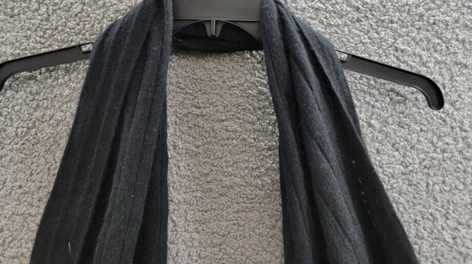 Charter Club Ribbed 100% Cashmere Scarf Women's One Size Classic Black