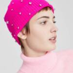 Charter Club Cashmere Embellished Cuffed Beanie Women's One Size Fierce Pink