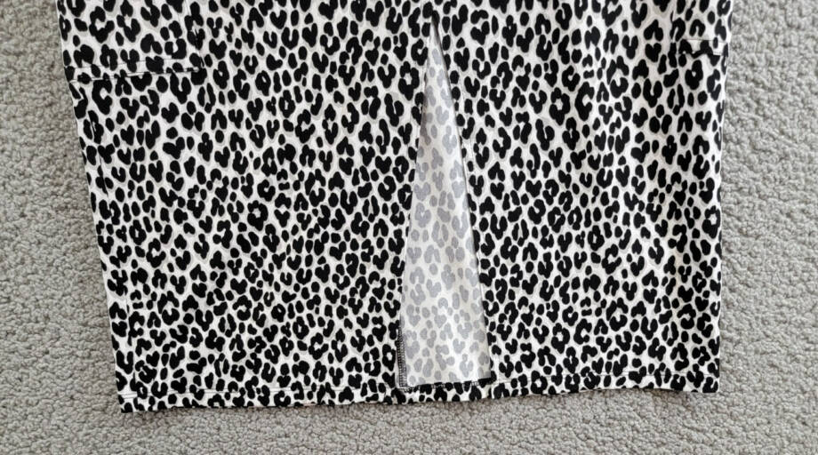MICHAEL Michael Kors Animal-Print Utility Slit-Front Skirt Women's L Aluminum