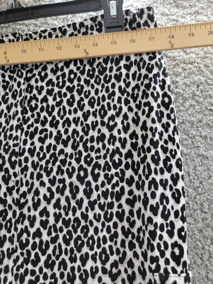 MICHAEL Michael Kors Animal-Print Utility Slit-Front Skirt Women's L Aluminum