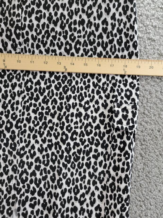 MICHAEL Michael Kors Animal-Print Utility Slit-Front Skirt Women's L Aluminum