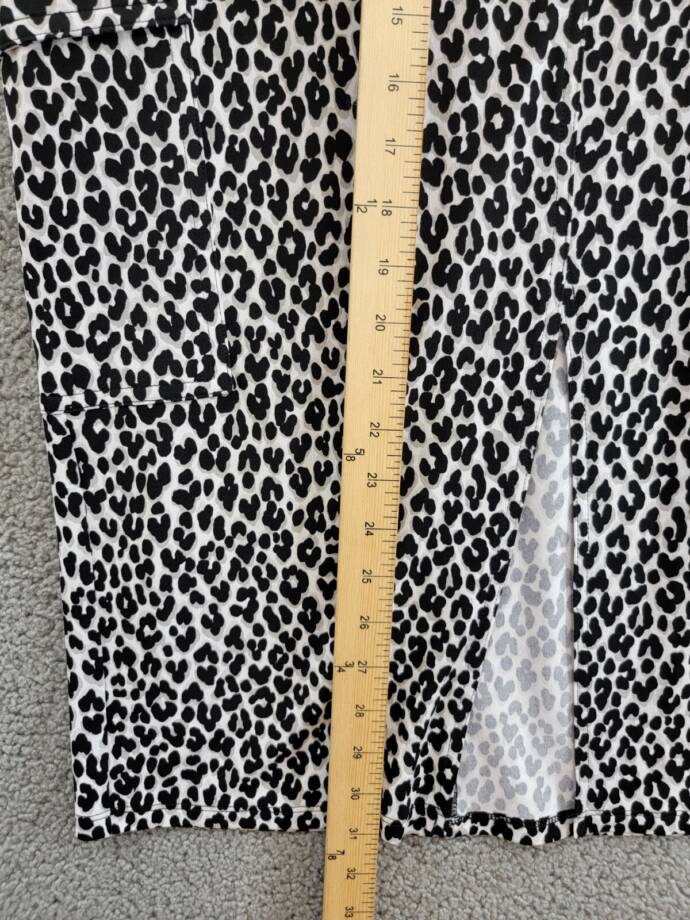 MICHAEL Michael Kors Animal-Print Utility Slit-Front Skirt Women's L Aluminum