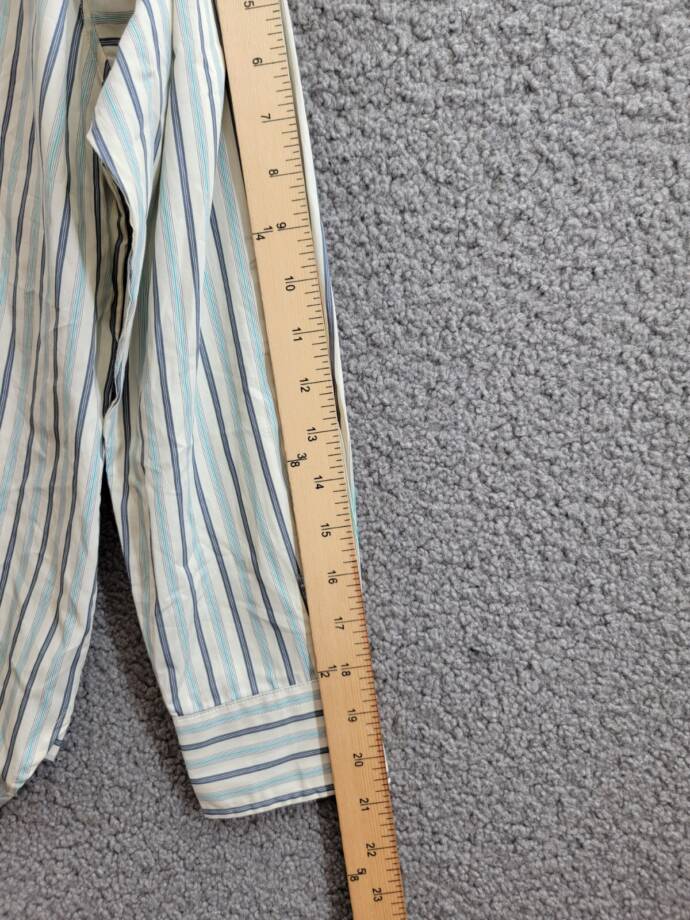 Lauren Ralph Lauren Striped Button Up Shirt Women's S Blue/White Long Sleeve