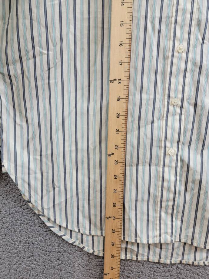 Lauren Ralph Lauren Striped Button Up Shirt Women's S Blue/White Long Sleeve