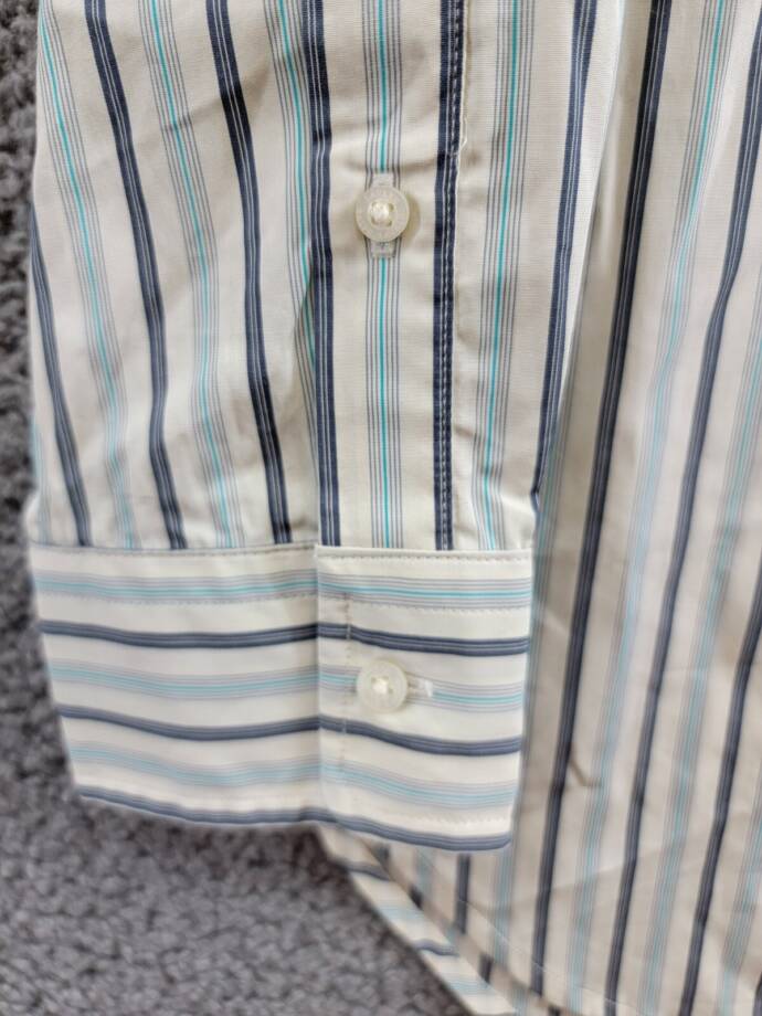 Lauren Ralph Lauren Striped Button Up Shirt Women's S Blue/White Long Sleeve