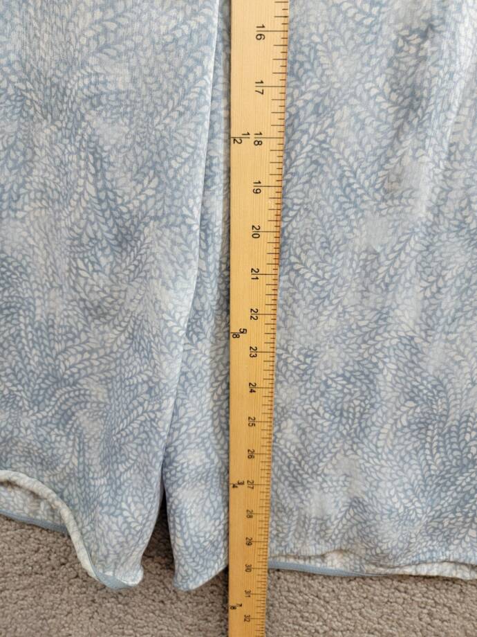 MICHAEL Michael Kors Petal Wide Leg Pants Women's L Chambray Zip Hook & Bar