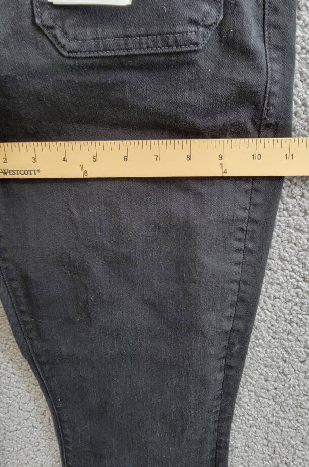 MOTHER The Patch Pocket Insider High Rise Jeans Women's 33 Pitch Button Closure~