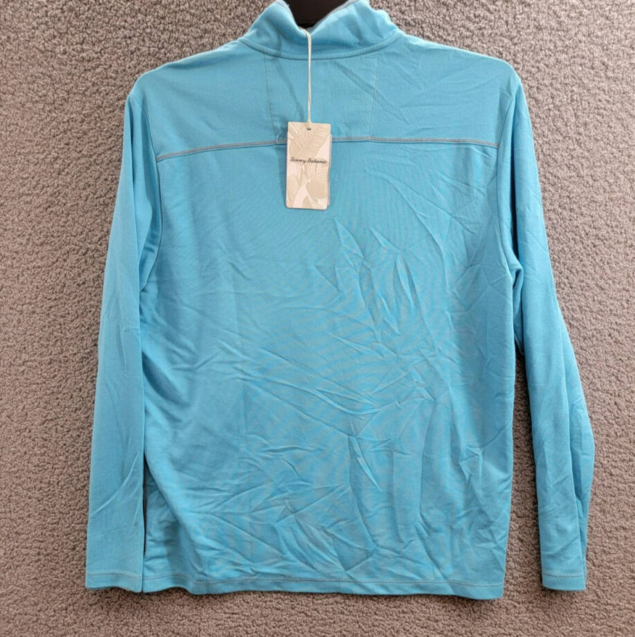 Tommy Bahama Kohala Peak Classic-Fit Quarter-Zip Sweater Men's M Teal Pullover