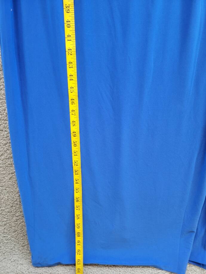 Lauren Ralph Lauren Leonidas Twist Jersey Column Dress Women's 12 Blue Side Zip