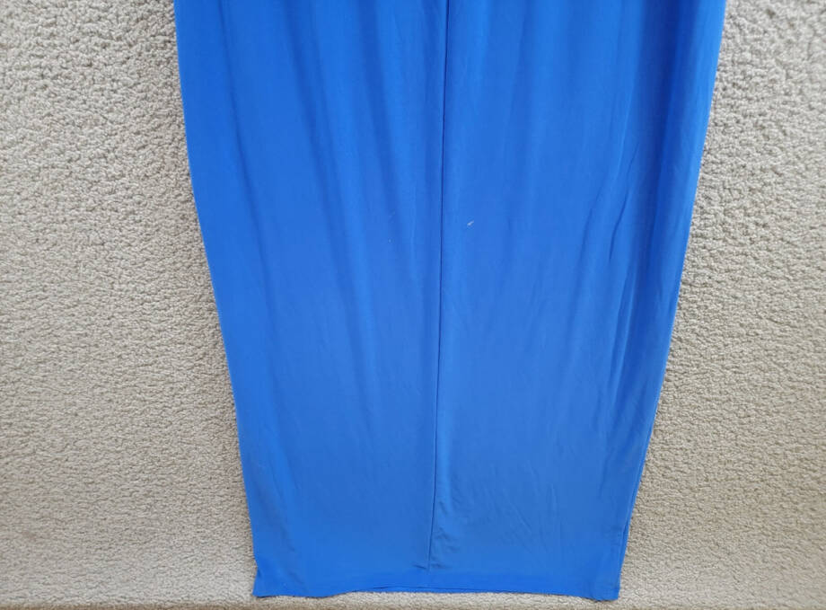 Lauren Ralph Lauren Leonidas Twist Jersey Column Dress Women's 12 Blue Side Zip