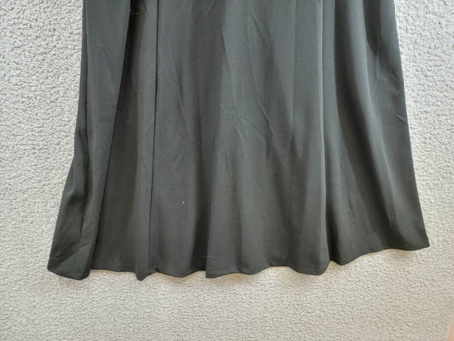 DKNY Bubble-Sleeve Scuba-Crepe Midi Dress Women's 16 Black V-Neck Zip Closure