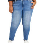 Tommy Hilfiger Plus Size TH Flex Waverly Jeans Womens 22W Chesapeake Wash Button