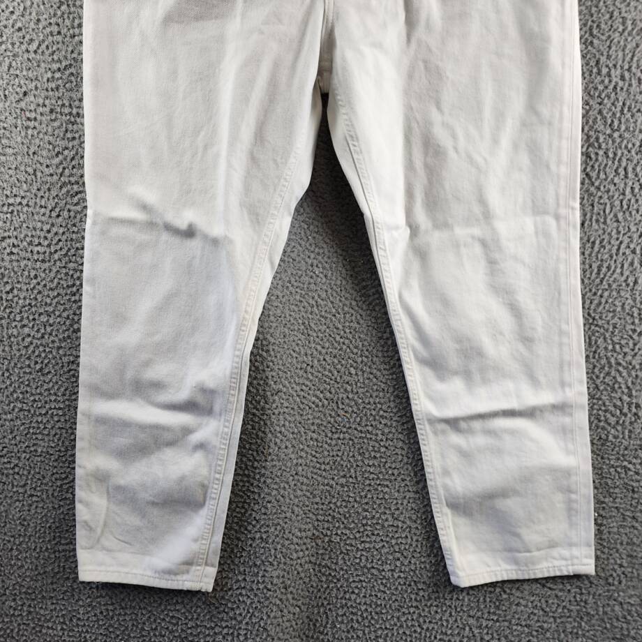 Lauren Ralph Lauren Relaxed Tapered Ankle Jeans Women's 12 White Button Closure