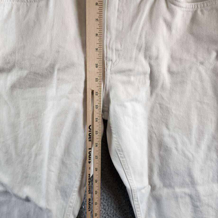 Lauren Ralph Lauren Relaxed Tapered Ankle Jeans Women's 12 White Button Closure