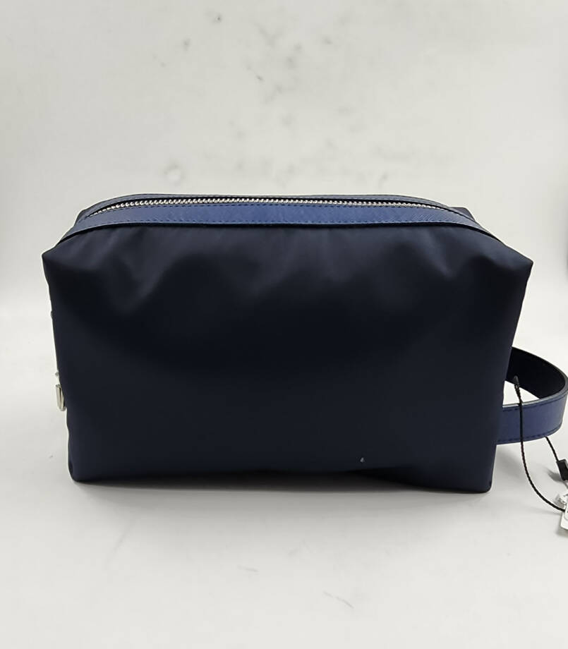 The Men's Store at Bloomingdale's Nylon & Leather Toiletry Bag Navy Zip Top