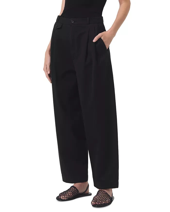 AGOLDE Becker Chino Pants Women's 27 Black Belt Loops Zip Fly W/ Button Closure~