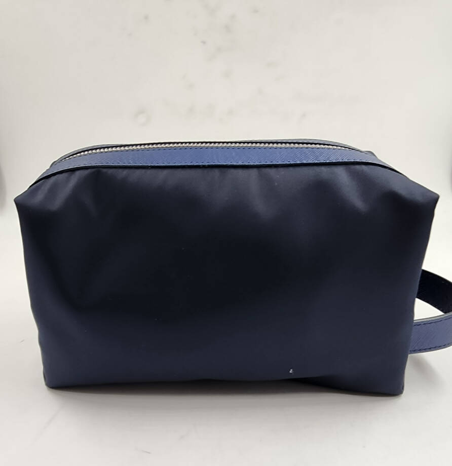 The Men's Store at Bloomingdale's Nylon & Leather Toiletry Bag Navy Zip Top