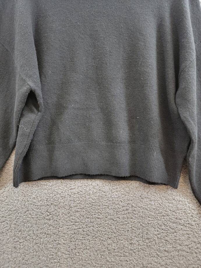 FRENCH CONNECTION Vhari Wool Blend Sweater Women's S Black Mock Neck Long Sleeve