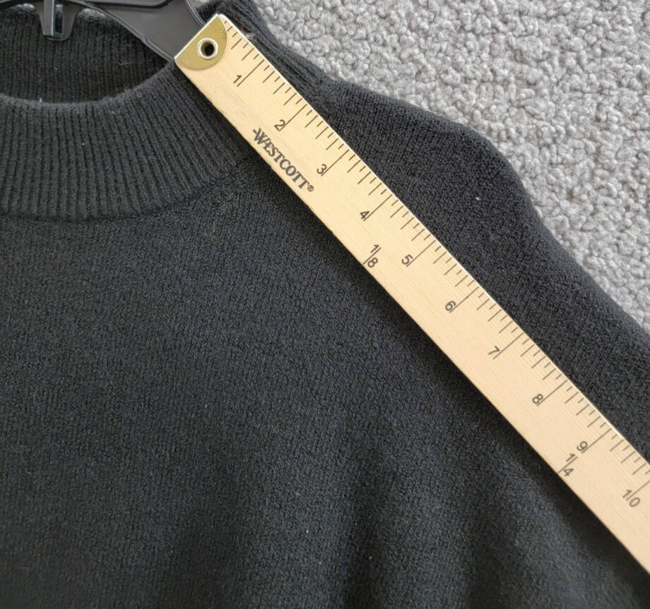 FRENCH CONNECTION Vhari Wool Blend Sweater Women's S Black Mock Neck Long Sleeve