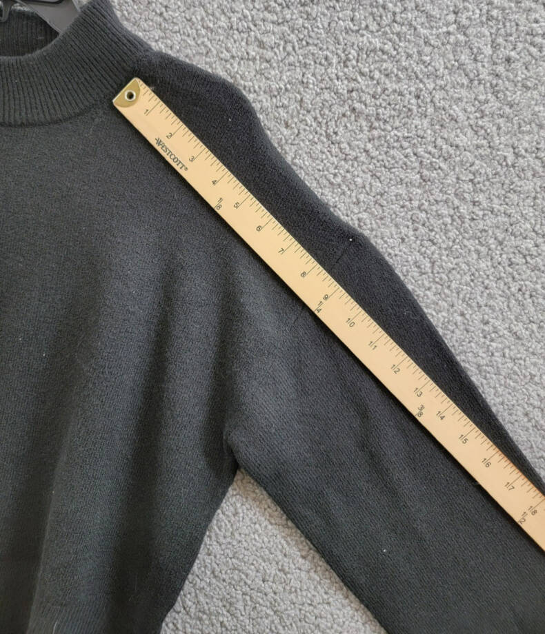 FRENCH CONNECTION Vhari Wool Blend Sweater Women's S Black Mock Neck Long Sleeve