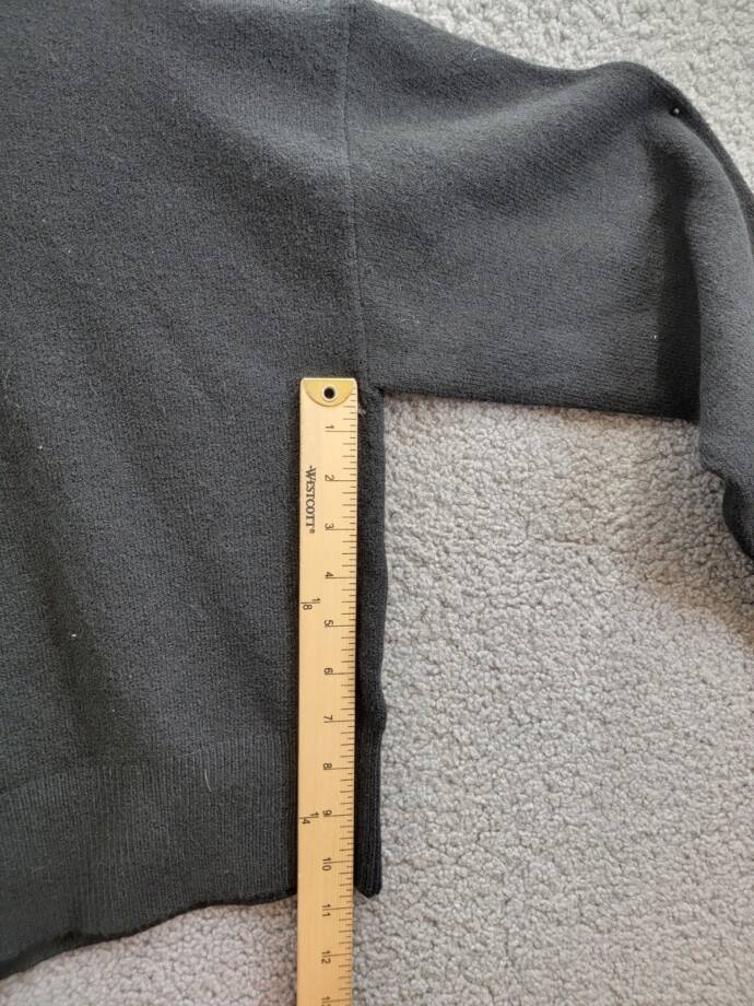 FRENCH CONNECTION Vhari Wool Blend Sweater Women's S Black Mock Neck Long Sleeve