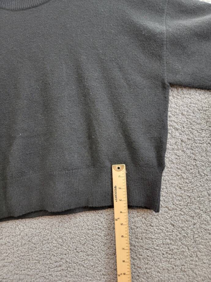FRENCH CONNECTION Vhari Wool Blend Sweater Women's S Black Mock Neck Long Sleeve