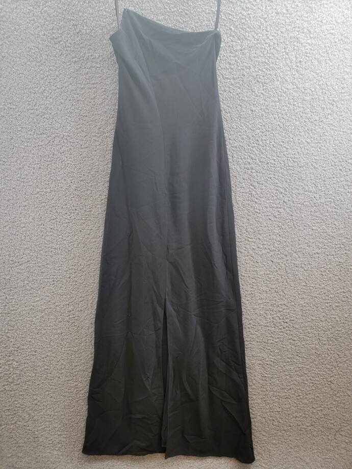 STAUD Elodie One-Shoulder Crystal-Embellished Crepe Gown Women's 00 Black Zip