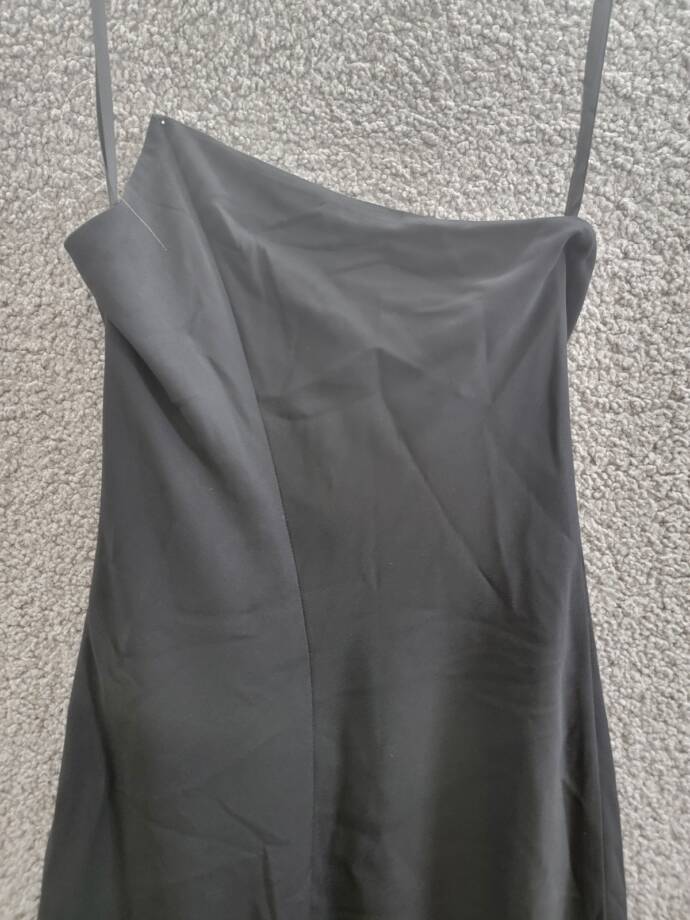 STAUD Elodie One-Shoulder Crystal-Embellished Crepe Gown Women's 00 Black Zip