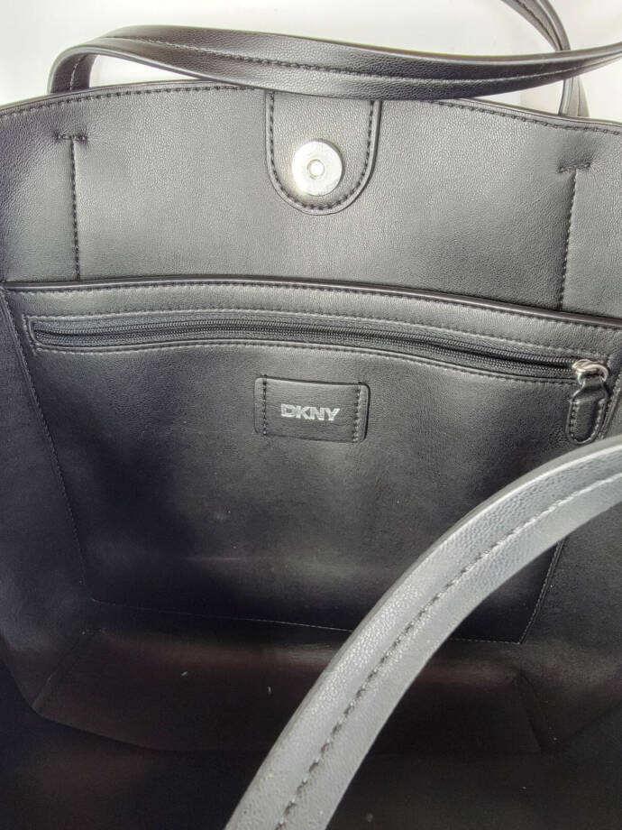 DKNY Lyda Extra-Large Tote Bag Women's Black Snap Closure