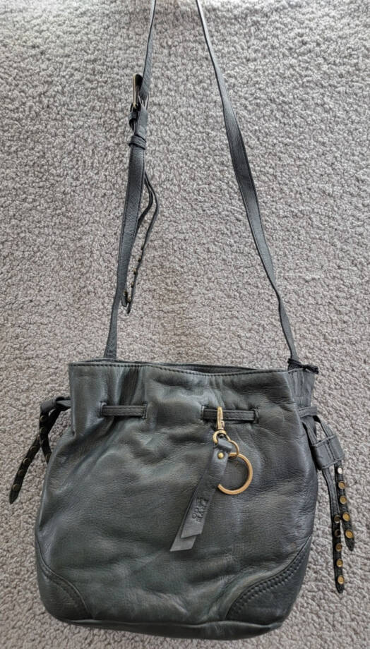 Frye and Co. Leather Shoulder Bag Women's One Size Black Drawstring